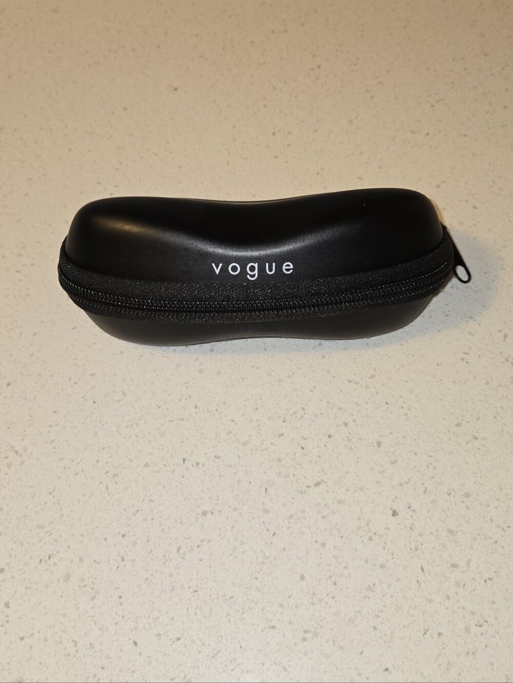 Vogue Matte Black Zippered Eyewear Case For Sunglasses Or Glasses